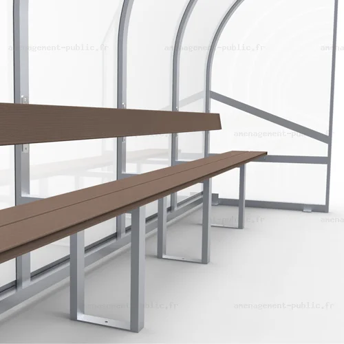 Banc de touche 12 places pour aménagement des stades